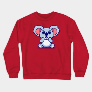 Cute Koala Surprised Cartoon Crewneck Sweatshirt